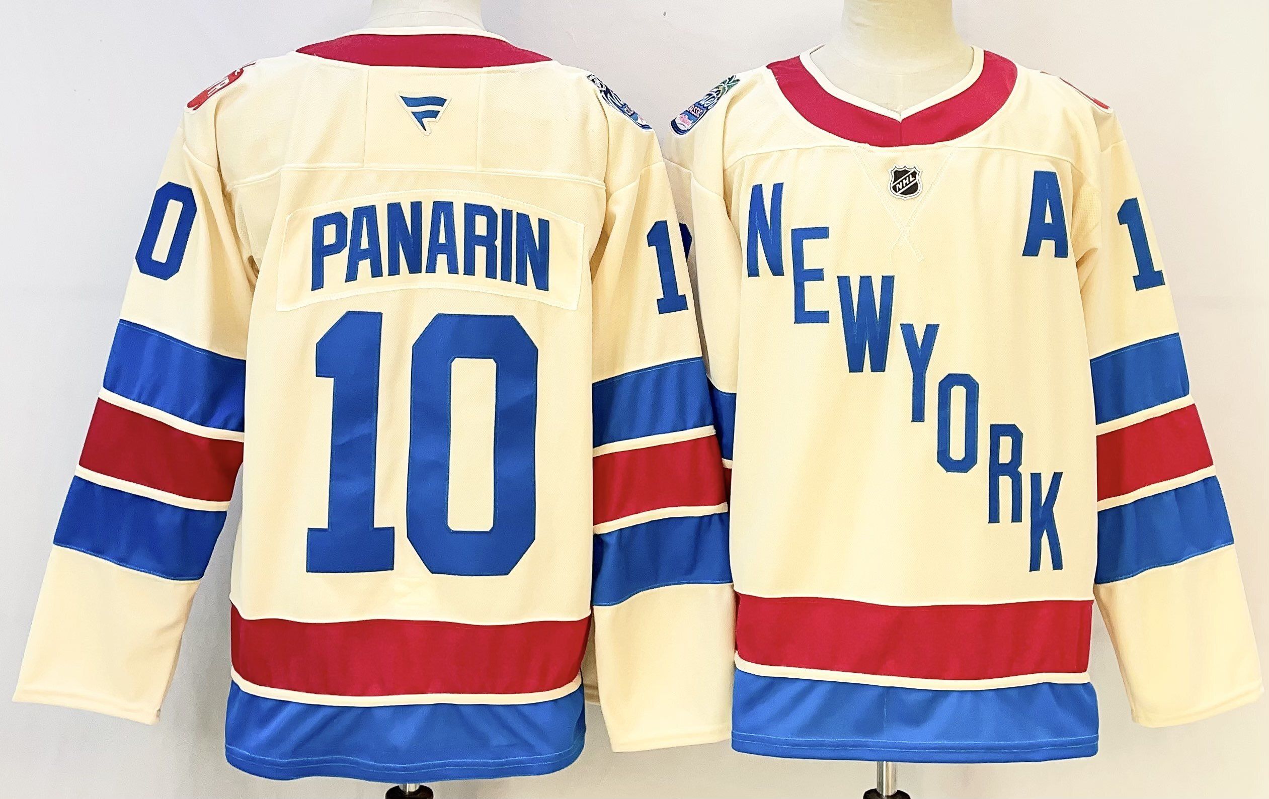 Men 2026 New York Rangers10 Panarin Cream NHL Jersey style 01->new york rangers->NHL Jersey